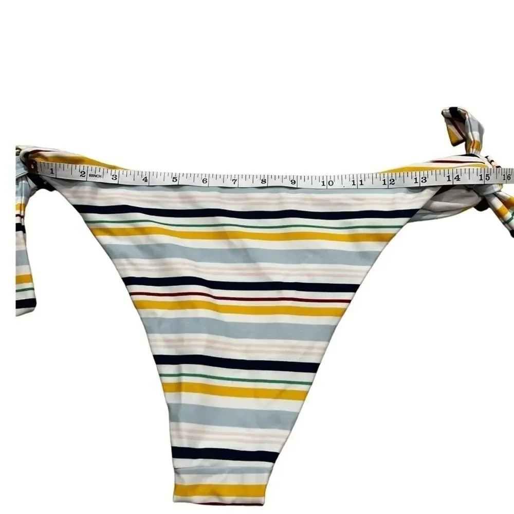 Cabana Del Sol Swimsuit Stripe Bikini Size L NWOT